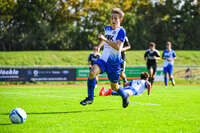 04.10.2026, Bad Wörishofen, Deutschland. U19 (A-Jun.) Kreisklasse Allgäu - Nord: FC Bad Wörishofen U19 gegen SG Unterrieden U19. Spielort: Stadion Am Unteren Hart. Niklas Lichtenberg (FC Bad Wörishofen) beim Laufen, im Sprint, in einer Laufszene