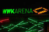 20.09.2026, Augsburg, Deutschland. Die WWK Arena in Augsburg vor dem UEFA Nations League-Länderspiel der deutschen Fußball-Nationalmannschaft gegen Griechenland. Die Partie am 27. September 2026 ist das erste Heim-Länderspiel unter Bundestrainer Jürgen Klopp.