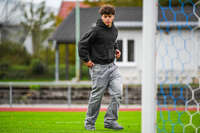 11.10.2026, Bad Wörishofen, Bayern, Deutschland. U19 (A-Jun.) Kreisklasse Allgäu – Nord: FC Bad Wörishofen U19 gegen JFG Wertachtal U19. Spielort: Stadion Unteres Hart. Saison 2026/2027. Endi Kastrati (FC Bad Wörishofen) nachdenklich, ernst, fokussiert