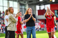 19.09.2026, München, Deutschland. Google Pixel Frauen-Bundesliga: FC Bayern München Frauen gegen 1. FC Köln Frauen am FC Bayern Campus. Stine Ballisager (FC Bayern Frauen)