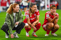 31.08.2026, München, Deutschland. Google Pixel Frauen-Bundesliga: FC Bayern München Frauen gegen 1. FSV Mainz 05 Frauen am FC Bayern Campus. Erstes Heimspiel des FC Bayern München in der Saison 2026/27. Katharina Naschenweng (FC Bayern Frauen), Momoko Tanikawa (FC Bayern Frauen)