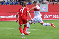 19.08.2026, München, Deutschland. FC Bayern München U19 vs. VfB Stuttgart U19 am FC Bayern Campus in München. Übersicht