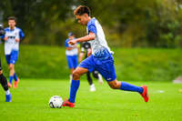 11.10.2026, Bad Wörishofen, Bayern, Deutschland. U19 (A-Jun.) Kreisklasse Allgäu – Nord: FC Bad Wörishofen U19 gegen JFG Wertachtal U19. Spielort: Stadion Unteres Hart. Saison 2026/2027. Julian Bleyer (FC Bad Wörishofen) am Ball, mit dem Ball, in einer Spielszene
