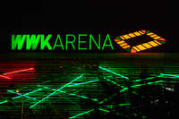 20.09.2026, Augsburg, Deutschland. Die WWK Arena in Augsburg vor dem UEFA Nations League-Länderspiel der deutschen Fußball-Nationalmannschaft gegen Griechenland. Die Partie am 27. September 2026 ist das erste Heim-Länderspiel unter Bundestrainer Jürgen Klopp.