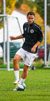 03.10.2026, Mindelheim, Deutschland. Kreisliga Allgäu Nord: TSV Mindelheim gegen (SG) Sontheim/Westerheim. Spielort: Julius-Strohmayer Stadion. Niko Hefele (TSV Mindelheim) am Ball, mit dem Ball, in einer Spielszene