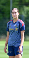 19.08.2026, München, Deutschland. Google Pixel Frauen-Bundesliga: Die FC Bayern Frauen absolvieren auf dem FC Bayern Campus eine Trainingseinheit vor dem Bundesliga-Saisonauftakt gegen den 1. FC Union Berlin. Kassandra Potsi (FC Bayern Frauen)
