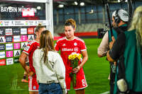 31.08.2026, München, Deutschland. Google Pixel Frauen-Bundesliga: FC Bayern München Frauen gegen 1. FSV Mainz 05 Frauen am FC Bayern Campus. Erstes Heimspiel des FC Bayern München in der Saison 2026/27. Lena Oberdorf (FC Bayern Frauen)