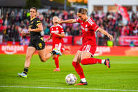 22.09.2026, Unterhaching, Deutschland. UEFA Women's Champions League, 1. Spieltag der Ligaphase: FC Bayern München Frauen gegen Manchester City. UWCL-Auftakt der FC Bayern Frauen und erstes UWCL-Pflichtspiel im neuen Zuhause Sportpark Unterhaching. Klara Bühl (FC Bayern Frauen)