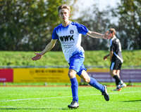 04.10.2026, Bad Wörishofen, Deutschland. U19 (A-Jun.) Kreisklasse Allgäu - Nord: FC Bad Wörishofen U19 gegen SG Unterrieden U19. Spielort: Stadion Am Unteren Hart. Niklas Lichtenberg (FC Bad Wörishofen) beim Jubel, jubelnd, feiernd