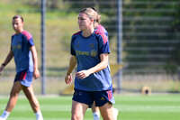 19.08.2026, München, Deutschland. Google Pixel Frauen-Bundesliga: Die FC Bayern Frauen absolvieren auf dem FC Bayern Campus eine Trainingseinheit vor dem Bundesliga-Saisonauftakt gegen den 1. FC Union Berlin. Barbara Dunst (FC Bayern Frauen)