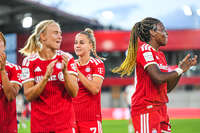 31.08.2026, München, Deutschland. Google Pixel Frauen-Bundesliga: FC Bayern München Frauen gegen 1. FSV Mainz 05 Frauen am FC Bayern Campus. Erstes Heimspiel des FC Bayern München in der Saison 2026/27. Giulia Gwinn (FC Bayern Frauen)