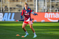 22.09.2026, Unterhaching, Deutschland. UEFA Women's Champions League, 1. Spieltag der Ligaphase: FC Bayern München Frauen gegen Manchester City. UWCL-Auftakt der FC Bayern Frauen und erstes UWCL-Pflichtspiel im neuen Zuhause Sportpark Unterhaching. Aufwärmen Linda Dallmann (FC Bayern Frauen)