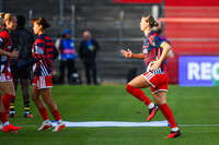 22.09.2026, Unterhaching, Deutschland. UEFA Women's Champions League, 1. Spieltag der Ligaphase: FC Bayern München Frauen gegen Manchester City. UWCL-Auftakt der FC Bayern Frauen und erstes UWCL-Pflichtspiel im neuen Zuhause Sportpark Unterhaching. Aufwärmen Klara Bühl (FC Bayern Frauen)