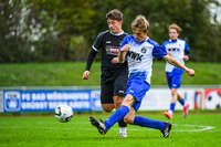 11.10.2026, Bad Wörishofen, Bayern, Deutschland. U19 (A-Jun.) Kreisklasse Allgäu – Nord: FC Bad Wörishofen U19 gegen JFG Wertachtal U19. Spielort: Stadion Unteres Hart. Saison 2026/2027. Niklas Lichtenberg (FC Bad Wörishofen) beim Schuss, beim Abschluss, bei der Schussabgabe