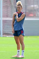 19.08.2026, München, Deutschland. Google Pixel Frauen-Bundesliga: Die FC Bayern Frauen absolvieren auf dem FC Bayern Campus eine Trainingseinheit vor dem Bundesliga-Saisonauftakt gegen den 1. FC Union Berlin. Linda Dallmann (FC Bayern Frauen)