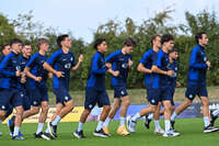 19.07.2026, Bad Wörishofen, Deutschland. 2. Bundesliga: Der SV Darmstadt 98 startet mit der ersten Trainingseinheit in das Sommertrainingslager. Spieler laufen.