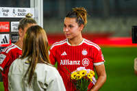 31.08.2026, München, Deutschland. Google Pixel Frauen-Bundesliga: FC Bayern München Frauen gegen 1. FSV Mainz 05 Frauen am FC Bayern Campus. Erstes Heimspiel des FC Bayern München in der Saison 2026/27. Lena Oberdorf (FC Bayern Frauen)