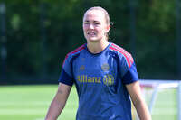 19.08.2026, München, Deutschland. Google Pixel Frauen-Bundesliga: Die FC Bayern Frauen absolvieren auf dem FC Bayern Campus eine Trainingseinheit vor dem Bundesliga-Saisonauftakt gegen den 1. FC Union Berlin. Magdalena Eriksson (FC Bayern Frauen)