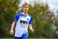 11.10.2026, Bad Wörishofen, Bayern, Deutschland. U19 (A-Jun.) Kreisklasse Allgäu – Nord: FC Bad Wörishofen U19 gegen JFG Wertachtal U19. Spielort: Stadion Unteres Hart. Saison 2026/2027. Niklas Lichtenberg (FC Bad Wörishofen) beim Jubel, jubelnd, feiernd