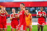 31.08.2026, München, Deutschland. Google Pixel Frauen-Bundesliga: FC Bayern München Frauen gegen 1. FSV Mainz 05 Frauen am FC Bayern Campus. Erstes Heimspiel des FC Bayern München in der Saison 2026/27. Lena Oberdorf (FC Bayern Frauen)