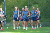 05.08.2026, München, Deutschland. Google Pixel Frauen-Bundesliga: Die FC Bayern Frauen absolvieren auf dem FC Bayern Campus eine Trainingseinheit zur Vorbereitung auf das Testspiel gegen Paris FC. Linda Dallmann (FC Bayern Frauen)