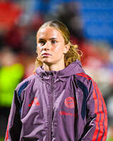 22.09.2026, Unterhaching, Deutschland. UEFA Women's Champions League, 1. Spieltag der Ligaphase: FC Bayern München Frauen gegen Manchester City. UWCL-Auftakt der FC Bayern Frauen und erstes UWCL-Pflichtspiel im neuen Zuhause Sportpark Unterhaching. Sophie Proost (FC Bayern Frauen)