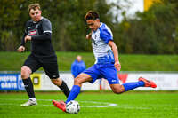 11.10.2026, Bad Wörishofen, Bayern, Deutschland. U19 (A-Jun.) Kreisklasse Allgäu – Nord: FC Bad Wörishofen U19 gegen JFG Wertachtal U19. Spielort: Stadion Unteres Hart. Saison 2026/2027. Julian Bleyer (FC Bad Wörishofen) beim Schuss, beim Abschluss, bei der Schussabgabe