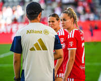 19.09.2026, München, Deutschland. Google Pixel Frauen-Bundesliga: FC Bayern München Frauen gegen 1. FC Köln Frauen am FC Bayern Campus. Giulia Gwinn (FC Bayern Frauen)