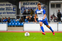 11.10.2026, Bad Wörishofen, Bayern, Deutschland. U19 (A-Jun.) Kreisklasse Allgäu – Nord: FC Bad Wörishofen U19 gegen JFG Wertachtal U19. Spielort: Stadion Unteres Hart. Saison 2026/2027. Julian Bleyer (FC Bad Wörishofen) am Ball, mit dem Ball, in einer Spielszene