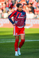 22.09.2026, Unterhaching, Deutschland. UEFA Women's Champions League, 1. Spieltag der Ligaphase: FC Bayern München Frauen gegen Manchester City. UWCL-Auftakt der FC Bayern Frauen und erstes UWCL-Pflichtspiel im neuen Zuhause Sportpark Unterhaching. Kassandra Potsi (FC Bayern Frauen)