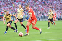 Allianz Arena, München, Deutschland – 25.04.2026: Fußball, UEFA Women’s Champions League 2025/2026, Halbfinale Hinspiel, FC Bayern München Frauen vs. FC Barcelona Frauen: Klara Bühl / Klara Buehl (FC Bayern München, Sturm) am Ball.