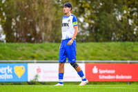 11.10.2026, Bad Wörishofen, Bayern, Deutschland. U19 (A-Jun.) Kreisklasse Allgäu – Nord: FC Bad Wörishofen U19 gegen JFG Wertachtal U19. Spielort: Stadion Unteres Hart. Saison 2026/2027. Faruk Dugonjic (FC Bad Wörishofen) nachdenklich, ernst, fokussiert