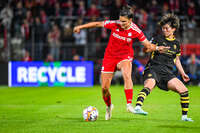 22.09.2026, Unterhaching, Deutschland. UEFA Women's Champions League, 1. Spieltag der Ligaphase: FC Bayern München Frauen gegen Manchester City. UWCL-Auftakt der FC Bayern Frauen und erstes UWCL-Pflichtspiel im neuen Zuhause Sportpark Unterhaching. Jovana Damnjanović (FC Bayern Frauen)