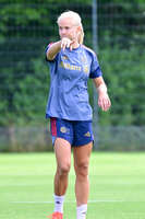 19.08.2026, München, Deutschland. Google Pixel Frauen-Bundesliga: Die FC Bayern Frauen absolvieren auf dem FC Bayern Campus eine Trainingseinheit vor dem Bundesliga-Saisonauftakt gegen den 1. FC Union Berlin. Pernille Harder (FC Bayern Frauen)