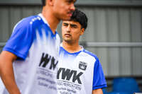 11.10.2026, Bad Wörishofen, Bayern, Deutschland. U19 (A-Jun.) Kreisklasse Allgäu – Nord: FC Bad Wörishofen U19 gegen JFG Wertachtal U19. Spielort: Stadion Unteres Hart. Saison 2026/2027. Abdul (FC Bad Wörishofen) nachdenklich, ernst, fokussiert