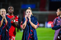 22.09.2026, Unterhaching, Deutschland. UEFA Women's Champions League, 1. Spieltag der Ligaphase: FC Bayern München Frauen gegen Manchester City. UWCL-Auftakt der FC Bayern Frauen und erstes UWCL-Pflichtspiel im neuen Zuhause Sportpark Unterhaching. Giulia Gwinn (FC Bayern Frauen)